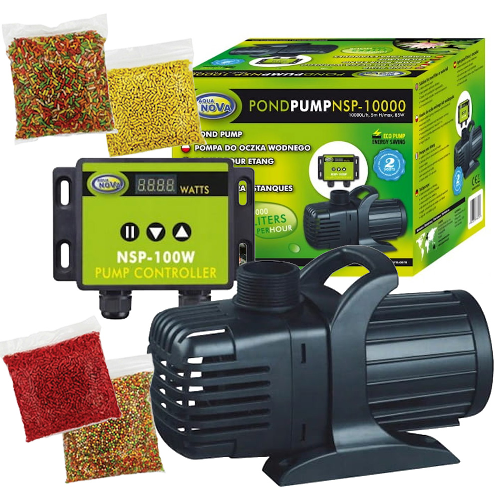 Aqua Nova pompa do oczka NSP-10000 z kontrolerem i fontanną